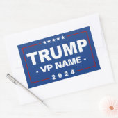 Sticker Rectangulaire Vice-président Trump 2024 sur mesure (Enveloppe)