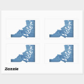 Sticker Rectangulaire Victor Idaho (Feuille)