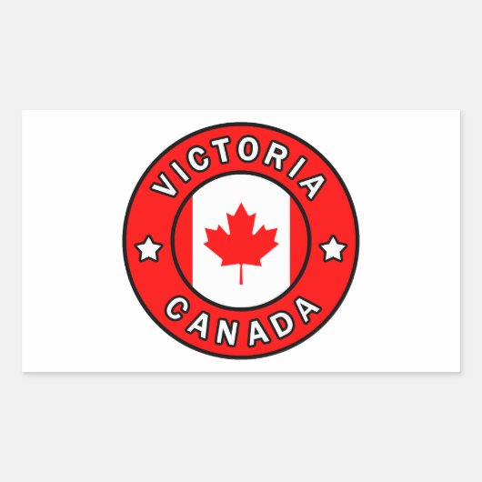Sticker Rectangulaire Victoria Canada (Devant)