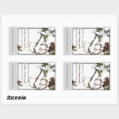 Sticker Rectangulaire Victorian Girl Lecture personnalisée Plaque (Feuille)