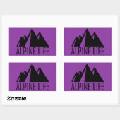 Sticker Rectangulaire Vie alpine (Feuille)