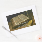 Sticker Rectangulaire Vie morte avec la Bible par Vincent Van Gogh (Enveloppe)