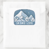 Sticker Rectangulaire Vie Skimo (Sac)