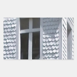 Sticker Rectangulaire vieille église blanche dans les montagnes