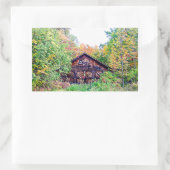 Sticker Rectangulaire Vieille grange à l'automne (Sac)