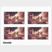 STICKER RECTANGULAIRE VIEILLE TOUR MODE (Feuille)