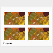 Sticker Rectangulaire Viele bunte Gummibärchen (Feuille)