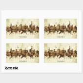 Sticker Rectangulaire Vienne Autriche (Feuille)