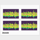 Sticker Rectangulaire Vienne Autriche Skyline (Feuille)