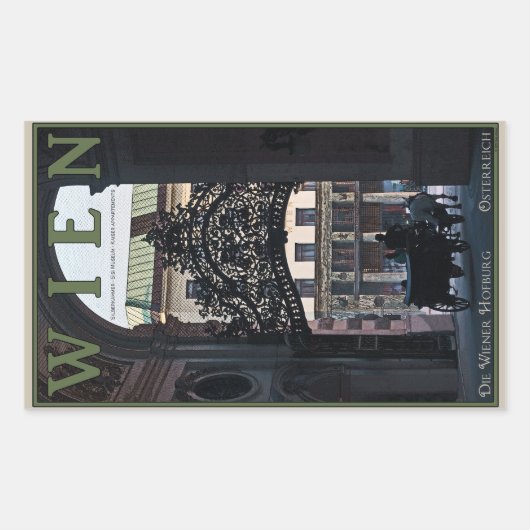 Sticker Rectangulaire Vienne - Chariot (Devant)
