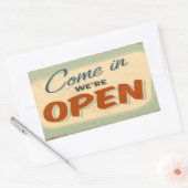 Sticker Rectangulaire viens nous sommes ouverts (Enveloppe)