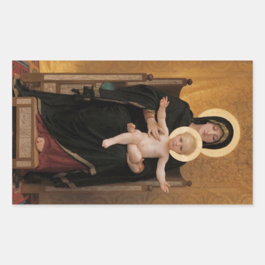 Sticker Rectangulaire Vierge et enfant (Devant)