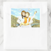 Sticker Rectangulaire Vierge Marie et l'enfant Jésus (Sac)