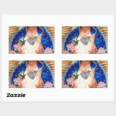 Sticker Rectangulaire Vierge Marie - Notre-Dame De Guadalupe (Feuille)