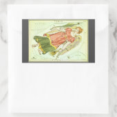 Sticker Rectangulaire Vierge Vierge Antique Constellation Miroir d'Urani (Sac)