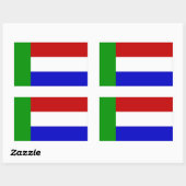 Sticker Rectangulaire Vierkleur (Feuille)