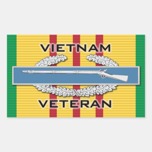 Sticker Rectangulaire Vietnam Vet CIB (Devant)