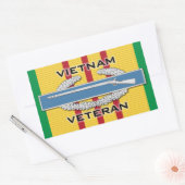 Sticker Rectangulaire Vietnam Vet CIB (Enveloppe)
