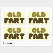 Sticker Rectangulaire Vieux art (Feuille)