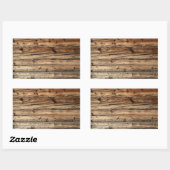 Sticker Rectangulaire Vieux bois de chêne texture arrière - plan rectang (Feuille)