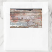 Sticker Rectangulaire Vieux bois rustique bateau en bois plank (Sac)