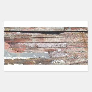 Sticker Rectangulaire Vieux bois rustique bateau en bois plank
