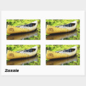 Sticker Rectangulaire Vieux Canot (Feuille)