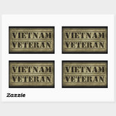 Sticker Rectangulaire Vieux-combattants du Vietnam (Feuille)