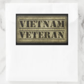 Sticker Rectangulaire Vieux-combattants du Vietnam (Sac)