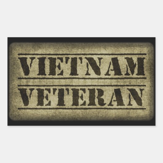 Sticker Rectangulaire Vieux-combattants du Vietnam (Devant)