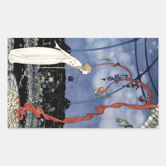Sticker Rectangulaire Vieux contes de fées françaises : Un arbre de beau (Devant)