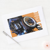 Sticker Rectangulaire Vieux Skool Rod chaud (Enveloppe)