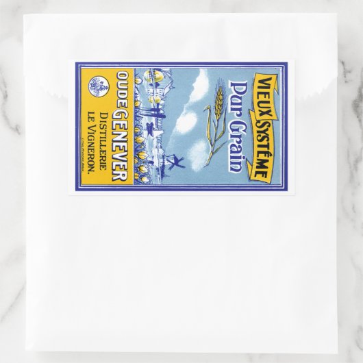 Sticker Rectangulaire Vieux Systeme Pur Grain (Sac)