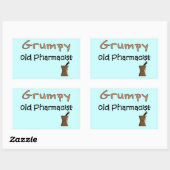 Sticker Rectangulaire Vieux T-shirts et cadeaux de Grumpy Pharmaciens (Feuille)