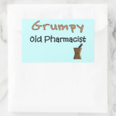 Sticker Rectangulaire Vieux T-shirts et cadeaux de Grumpy Pharmaciens (Sac)