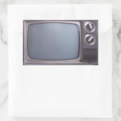 Sticker Rectangulaire Vieux TV (Sac)