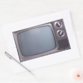 Sticker Rectangulaire Vieux TV (Enveloppe)
