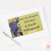 Sticker Rectangulaire Vignoble en bouteille (Enveloppe)