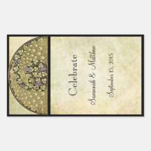 Sticker Rectangulaire Vignoble vintage Arch Ant Nourveau Peacock