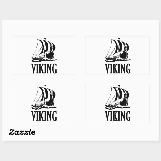 Sticker Rectangulaire Viking (Feuille)