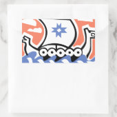 Sticker Rectangulaire Viking Longboat (Sac)