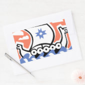 Sticker Rectangulaire Viking Longboat (Enveloppe)