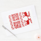 Sticker Rectangulaire Vilain Sweater QR Code Bonne année! (Enveloppe)