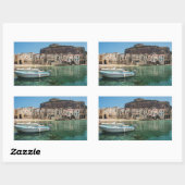 Sticker Rectangulaire Ville de Cefalu en Sicile (Feuille)