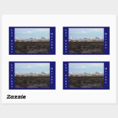 Sticker Rectangulaire Ville de Las Vegas (Feuille)