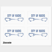 Sticker Rectangulaire Ville De Rocks Idaho Rock Escalade Quickdraw (Feuille)