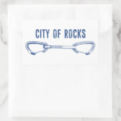 Sticker Rectangulaire Ville De Rocks Idaho Rock Escalade Quickdraw (Sac)