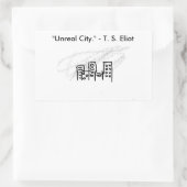 Sticker Rectangulaire Ville irréelle (Sac)