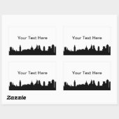Sticker Rectangulaire Ville silhouette de Londres (Feuille)