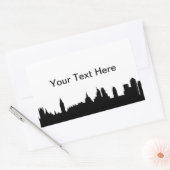 Sticker Rectangulaire Ville silhouette de Londres (Enveloppe)